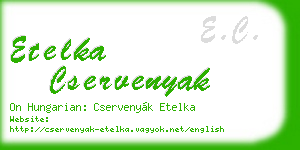 etelka cservenyak business card