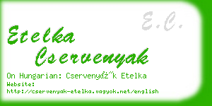 etelka cservenyak business card